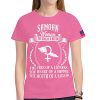 Samo T Shirt Samoan Flag The Soul Of A Witch (Woman) K5 - Polynesian Pride