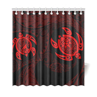 Hawaii Polynesian Turtle Shower Curtain Red - Polynesian Pride