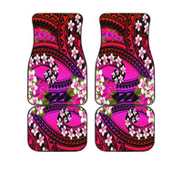Hawaii Plumeria Polynesian Car Floor Mats - Hope - Purple - AH Car Floor Mats Universal Fit Purple - Polynesian Pride