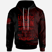 Papua New Guinea Hoodie Legends Are Born In Red Color Unisex Red - Polynesian Pride