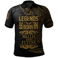 Wallis and Futuna Polo Shirt Legends Are Born In Gold Color Unisex Gold - Polynesian Pride