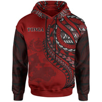 Tonga Hoodie Red Polynesian Patterns Best Tonga Ever Unisex Black - Polynesian Pride