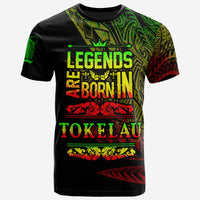 Tokelau T Shirt Legends Are Born In Reggae Color Unisex Black - Polynesian Pride