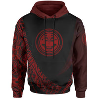 Federated States of Micronesia Hoodie Red Polynesian Patterns Sport Style Unisex Black - Polynesian Pride