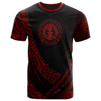 Northern Mariana Islands T Shirt Red Polynesian Patterns Sport Style Unisex Black - Polynesian Pride