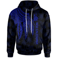 Wallis and Futuna Hoodie Polynesian Wings Blue Unisex Blue - Polynesian Pride