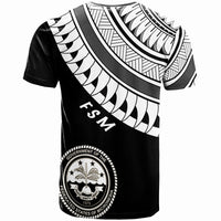 Federated States of Micronesia Custom T Shirt Ginger Lei Pattern White - Polynesian Pride