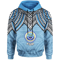 Federated States of Micronesia Hoodie Micronesian Pattern Armor Style - Polynesian Pride
