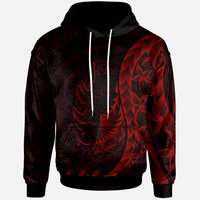 Northern Mariana Islands Hoodie Polynesian Pattern Style Red Color Unisex Red - Polynesian Pride