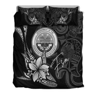 Federated States of Micronesia Bedding Set - Fish With Plumeria Flowers Style - Polynesian Pride