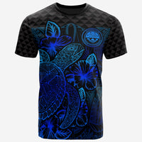 Federated States of Micronesia T Shirt FSM Seal Turtle Hibiscus Blue Unisex Blue - Polynesian Pride
