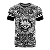 Federated States of Micronesia T Shirt FSM Coat of Arms Polynesian White Black Unisex Black - Polynesian Pride