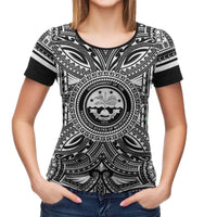 Federated States of Micronesia T Shirt FSM Coat of Arms Polynesian White Black - Polynesian Pride