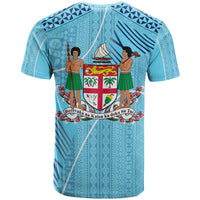 Fiji T Shirt Fijian Flowers With Seal Flag Color - Polynesian Pride