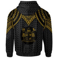 Fiji Zip up Hoodie Polynesian Armor Style Gold - Polynesian Pride