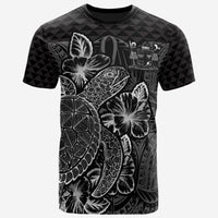 Fiji T Shirt Fijian Coat of Arms Turtle Hibiscus Black Unisex Black - Polynesian Pride