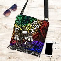 Fiji Boho HandBag - Rainbow Polynesian Pattern Crest One Style One Size Rainbow - Polynesian Pride
