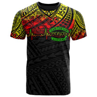 Catching Fishes, Not Feelings Polynesian T Shirt Reggae Heartbeat Style Unisex Black - Polynesian Pride