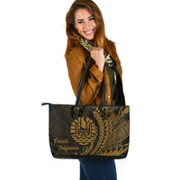 French Polynesia Leather Tote - Wings Style - Polynesian Pride
