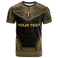 Marshall Islands Custom T Shirt Marshall Islands Flag Polynesian Chief Tattoo Gold Version Unisex Gold - Polynesian Pride