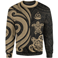 Vanuatu Sweater - Gold Tentacle Turtle Unisex Gold - Polynesian Pride