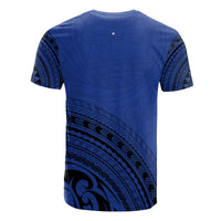 Gambier Islands All Over T Shirt Gambier Islands Polynesian Tribal Blue Version - Polynesian Pride