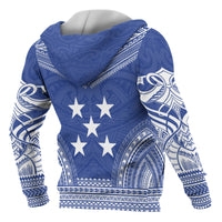 Gambier Islands Polynesian Chief Custom Zip up Hoodie Flag Version - Polynesian Pride