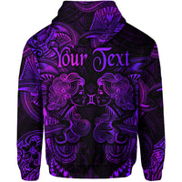 Custom Gemini Zodiac Polynesian Hoodie Unique Style Purple LT8 - Polynesian Pride