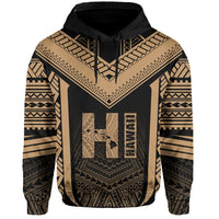 Hawaiian Kanaka Polynesian Hoodie Active Gold - Polynesian Pride