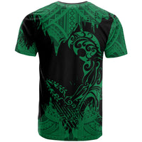 Hawaii Polynesian Warrior Ikaika T Shirt Benjamin Style Green - Polynesian Pride