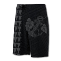 Hawaii Kakau Polynesian Anchor Board Shorts - Grey - Polynesian Pride