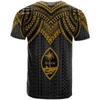 Guam T Shirt Polynesian Armor Style Gold - Polynesian Pride