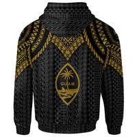 Guam Custom Hoodie Polynesian Armor Style Gold - Polynesian Pride
