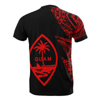 Guam T Shirt Micronesian Pattern Red Flash Style - Polynesian Pride