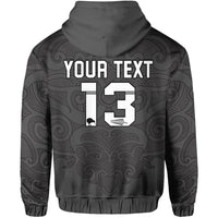 Custom Maori 2021 Hoodie Aotearoa Tattoo Custom Text and Number LT13 - Polynesian Pride