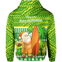 Hawaii Christmas Zip Hoodie Polynesian Mele Kalikimaka Santa Claus LT13 - Polynesian Pride