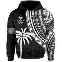 Custom Fiji Rugby Sevens Hoodie Fijian 7s Tapa Polynesian Custom Text and Number LT13 - Polynesian Pride