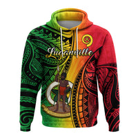 Vanuatu Hoodie Luganville Polynesian Reggae Coat of Arms LT14 Pullover Hoodie Reggae - Polynesian Pride