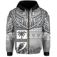 Fiji Creative Zip Hoodie Love Country Version Black LT13 Unisex Black - Polynesian Pride