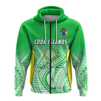 Cook Islands Zip Hoodie Pattern Be Unique LT13 Unisex Green - Polynesian Pride