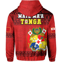 Tonga Rugby Hoodie Mate Maa Tonga Pacific Ngatu Black LT14 - Polynesian Pride