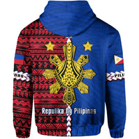 Custom Philippines Hoodie Pilipinas Sun Mix Polynesian Pattern LT14 - Polynesian Pride