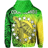 Custom Cook Islands Hoodie Cook Islands Coat of Arms Turtle Polynesian LT14 - Polynesian Pride