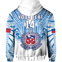(Custom Text and Number) Samoa Rugby Hoodie Personalise Toa Samoa Polynesian Pacific White Version LT14 - Polynesian Pride