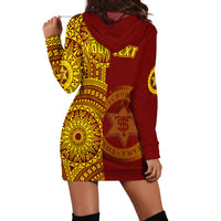 (Custom Personalised) Tonga High School Hoodie Dress Tongan Ngatu Pattern LT14 - Polynesian Pride
