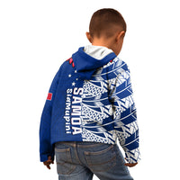 Toa Samoa Rugby Hoodie KID Siamupini Ula Fala Blue LT13 - Polynesian Pride