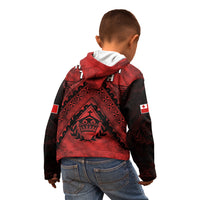 Tonga Rugby MMT Hoodie KID Ngatu Mate Maa Tonga Grunge LT13 - Polynesian Pride