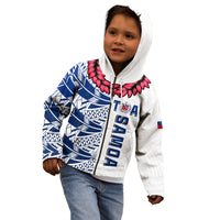 Toa Samoa Rugby Hoodie KID Siamupini Ula Fala White LT13 - Polynesian Pride
