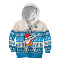 (Custom Personalised) Hawaii Mele Kalikimaka Hoodie KID Dabbing Santa Blue Merry Christmas LT14 - Polynesian Pride