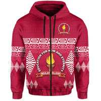 Beulah College Hoodie Ngatu Pattern Tonga LT13 - Polynesian Pride